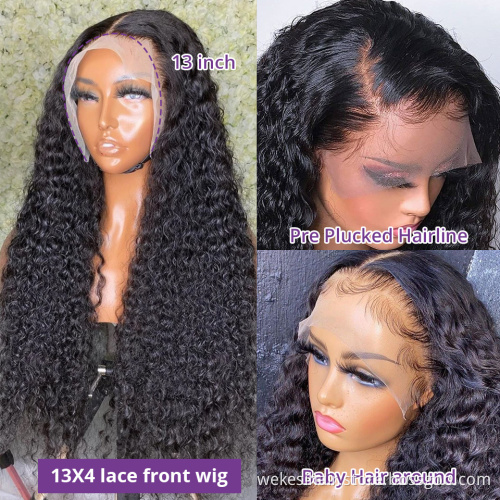 Peruvian Lace Front Wigs Natural Curly Full Lace Human Hair Wig For Black Women Glueless Cuticle Aligned Lace Frontal Wigs